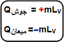 محاسبه گرمای لازم برای تبخیر و میعان