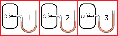 مقایسه فشار هوا و داخل مخزن
